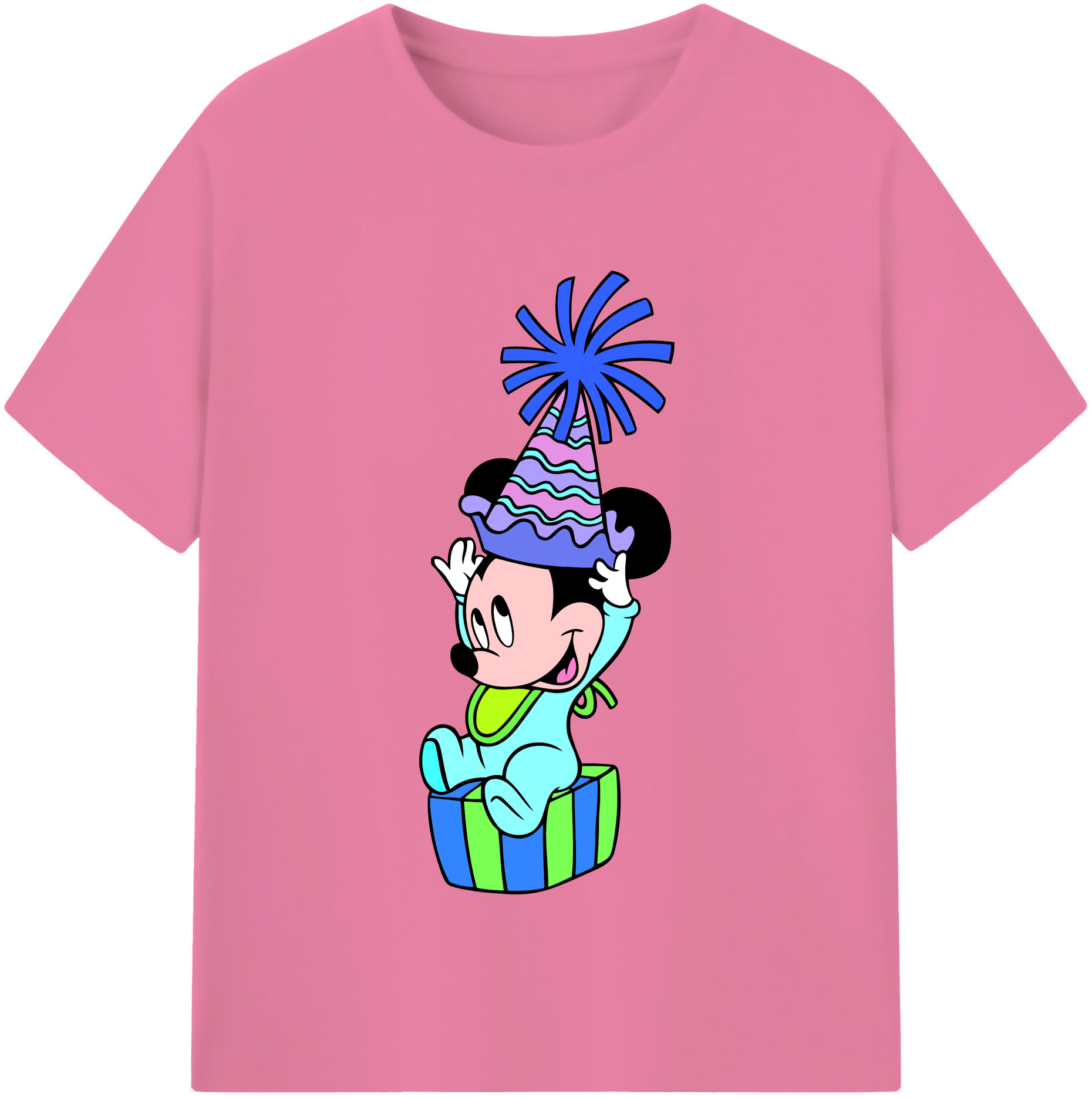 （画像用） ミッキーマウス Mickey Mouse 綿100％半袖Tシャツ（フロントプリント）